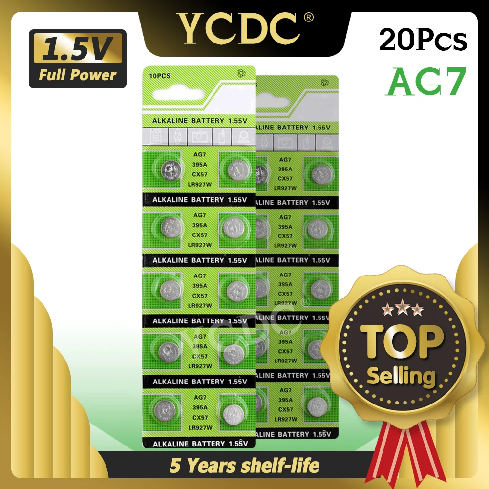 YCDC щелочные батарейки 20x1 55 в LR927 LR927W S28 SP395 SR57 SR57L SR927 SR927SW SR927W TR927W V395|Часовые