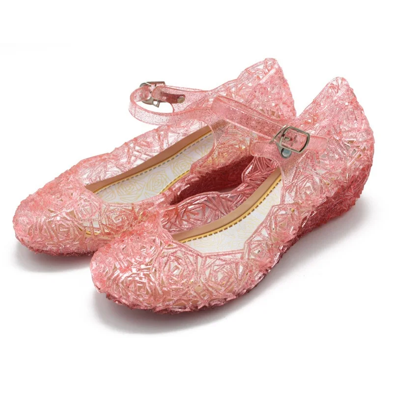 Elsa Costumes Flats Shoes 스노우 퀸 프린세스 생일 샌들 for Girls 어린이