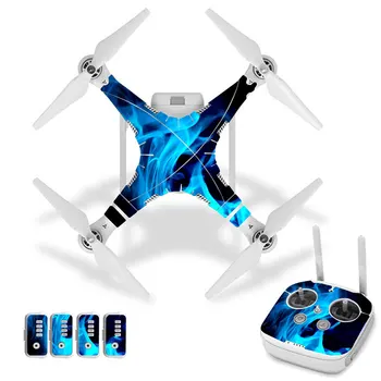 

Blue Flame Style Vinyl Skin Sticker for DJI Phantom 3 Drone And Remote Controller 0004