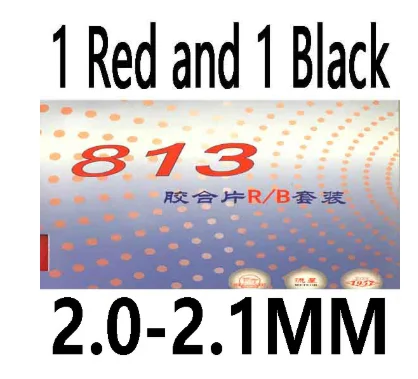 1 Red and 1 Black 2x Метеор LiuXing 813 pingpong Резина с губкой для настольного тенниса ракетки летучая мышь - Цвет: 1 Red and 1 Black