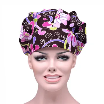 

Hospital Medical Scrub Caps Operating Room Surgical Doctor Surgery Nursing Hats Cotton Women Cap Adjustable Sweatband Work Wear