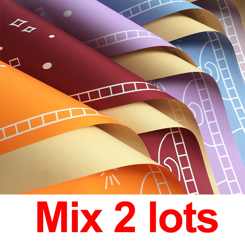 Mix 2lots 20 шт Цветочный упаковочный материал Европейский Водонепроницаемый двухцветный Eura Cartier бумажная упаковка букета бумага Таро - Цвет: Mix 2lots
