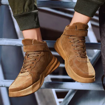 

Flat Ankle Boots Sneakers Fashion Retro Men Casual Shoes Goth Boots For Male Wild Casual Footwear