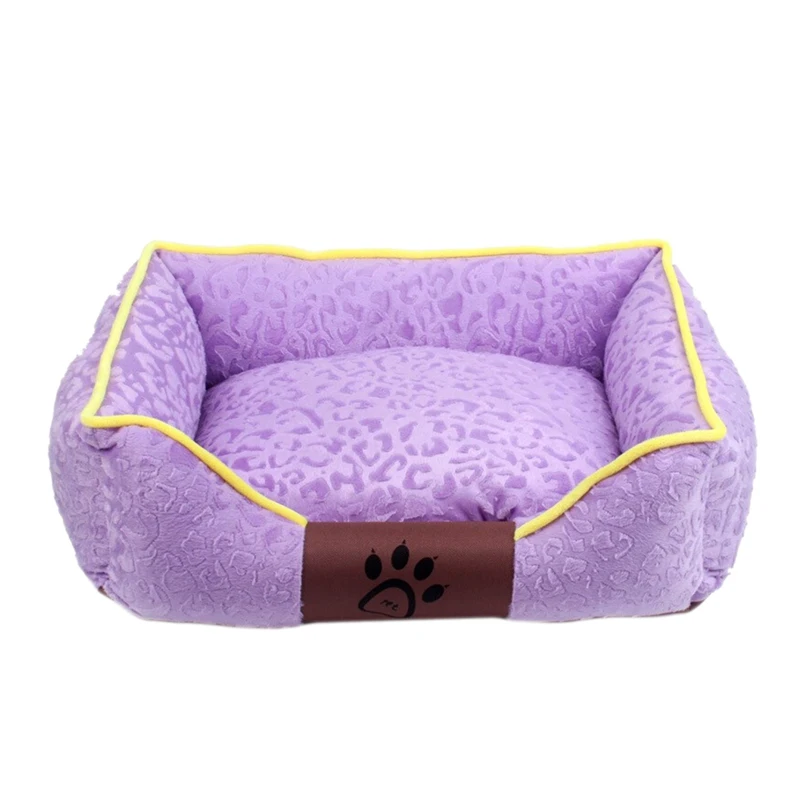 Зимний диван для собаки, камуфляжная кровать для кошки, дышащее гнездо для питомца, для щенка, котенка, удобные товары для щенков, теплый домик для питомца - Цвет: Purple