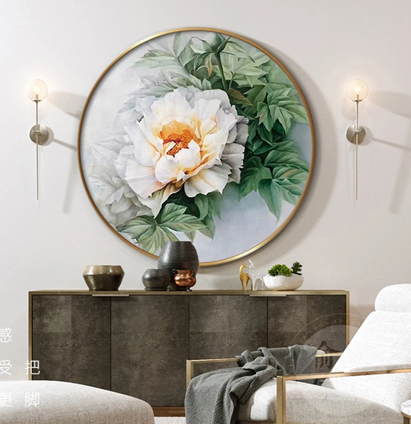 Green Peony Flower Cotton Chinese Cross Stitch Kits 11CT Printed DIY Decoration For Home Flowers Cross-Stitching Gift peony embroidery kit