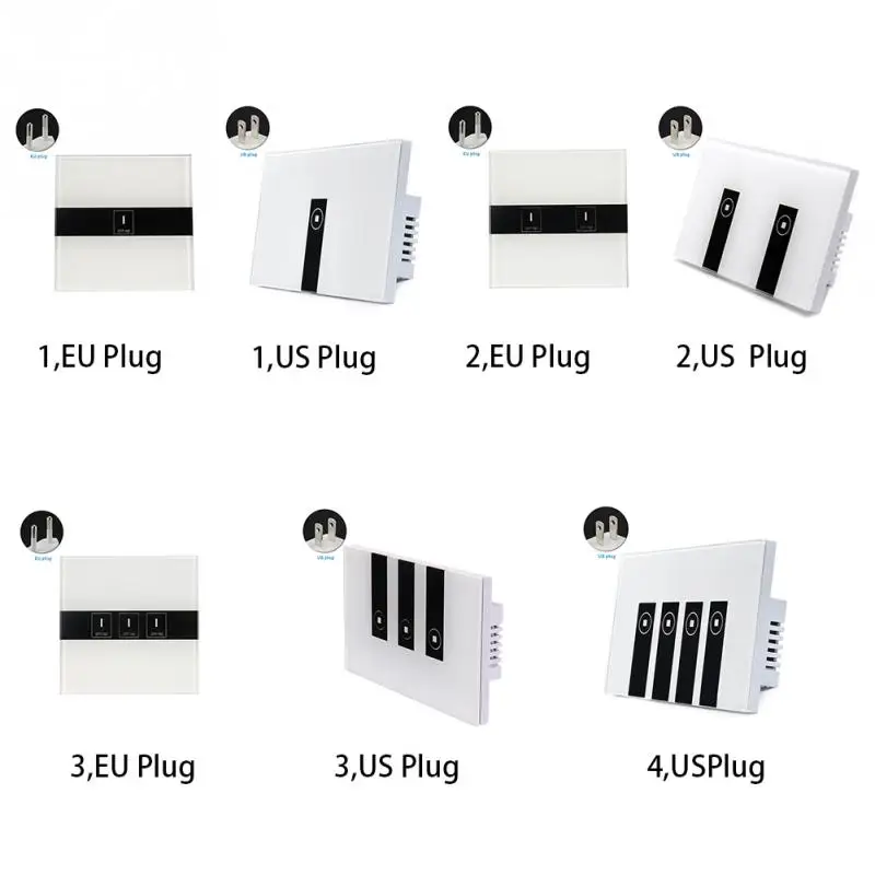 Sharing Energy Saving Home Universal Touching Timing Wireless ABS Switch Panel WIFI Smart Wall Light APP Remote Voice Control