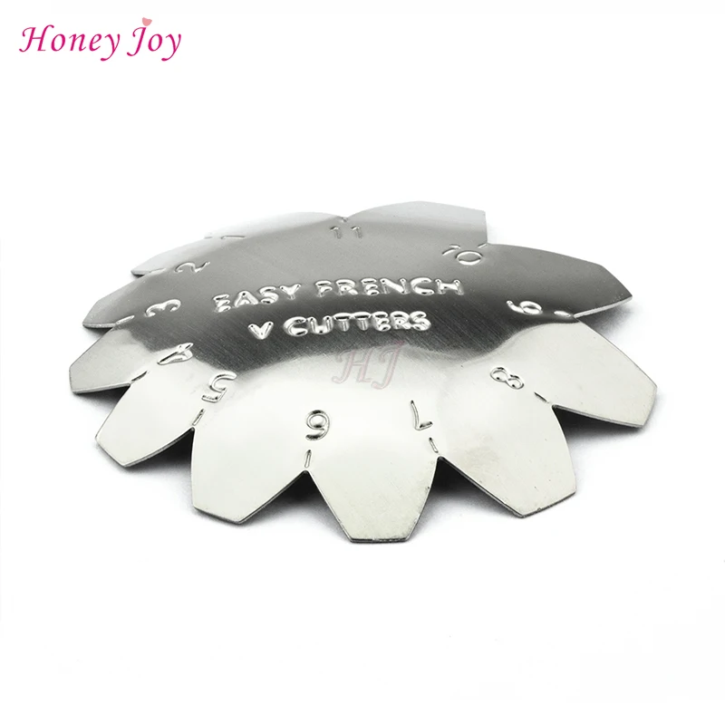 Pro 1-11 Sizes V Shaped Cutter French Manicure Nail Art Tool Poly Tips Pink White Trimmer UV Gel Nail Polish French Nail Tools