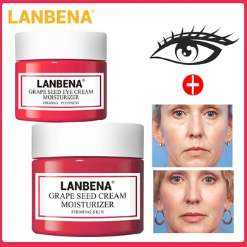 

LANBENA Anti Aging Grape Seed Face Cream Whitening Eye Cream Moisturizing Acne Treatment Fine Lines Dark Circles Skin Care 2pcs