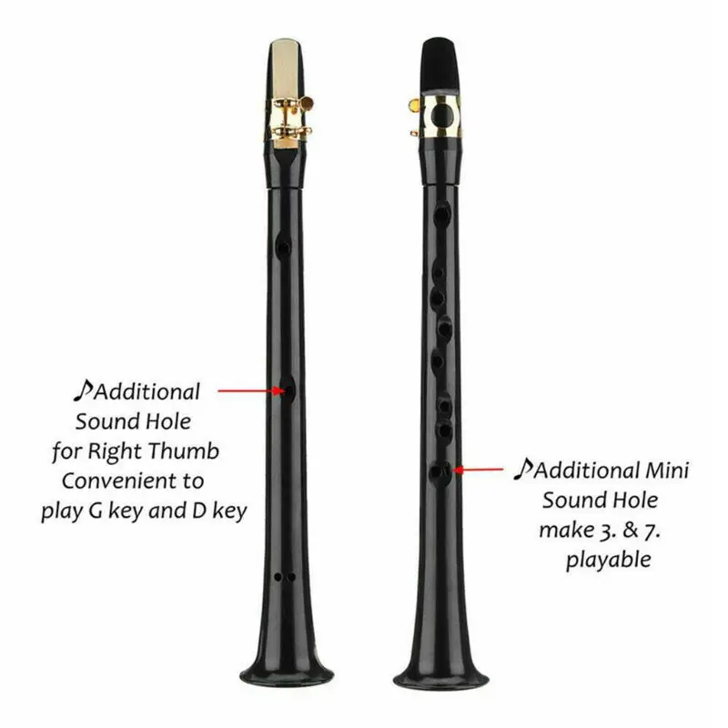 Мини переносной саксофон с 11 отверстиями C карманом для ключей Sax деревянный духовой инструмент с сумкой