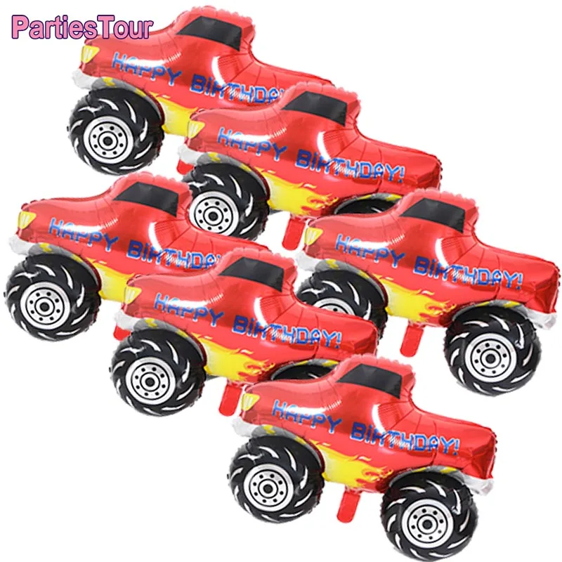 6 Pezzi Palloncini Monster Truck Palloncini Jumbo Happy Birthday Truck Foil Per Compleanno Baby Shower Monster Truck Decorazione Per Feste
