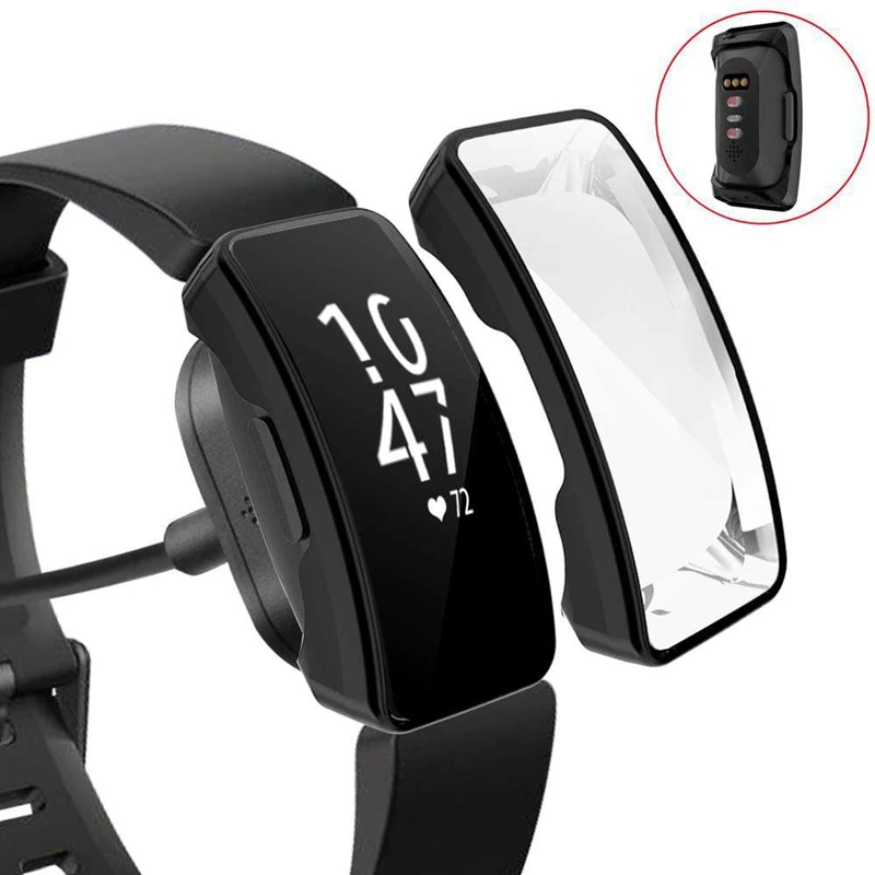 Мягкий ТПУ чехол для Fitbit Inspire чехол для часов Защитная пленка для экрана Смарт-часы аксессуары для Fitbit Inspire Hr