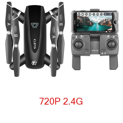 Color box 2.4G Складной Дрон 4k HD камера Дрон с GPS 5G WiFi FPV 1080P без сигнала возврата RC вертолет полета Квадрокоптер Дрон с камерой - Цвет: Color box 2.4G