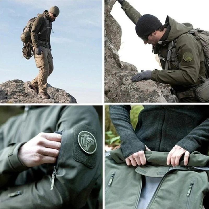 2018 TAD зимняя Военная ветрозащитная тактическая куртка из кожи акулы Мужская