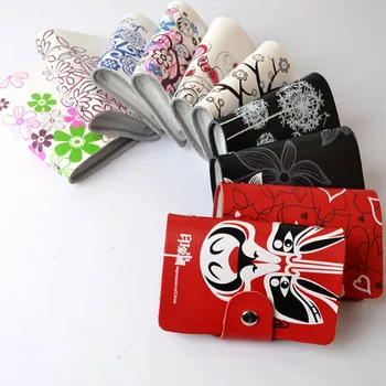 

Women Travel Cards Wallet Fashion Leather Print Credit Card Bag Holder Convenience 26 Card Slot Business ID Card Holders