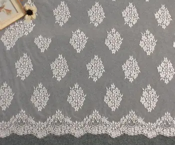 

3M/Lot african fabric Lace eyelash embroidery lace accessories handmade diy dress wedding dress fabric