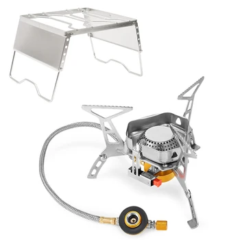 

Multifunctional Outdoor Barbecue Picnic Stainless Steel Portable Pot Holder Bracket with Camping Folding Split Stove