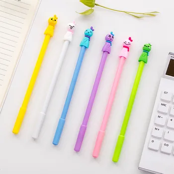 

2019 new stationery Creative gel pen 0.5m needle refill black signature pen school supplies pen