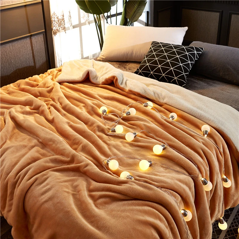 Двустороннее Фланелевое кашемировое одеяло многофункциональное холодостойкое теплое одеяло пододеяльник зимний диван-кровать одеяло - Цвет: Model 7