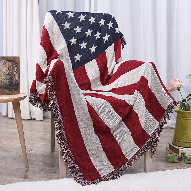 

Dulcis Foreign Trade Pure Cotton Thick Knitted Blanket Eight-Color Sofa Cover Blanket Sofa Full Cover Casual Blanket