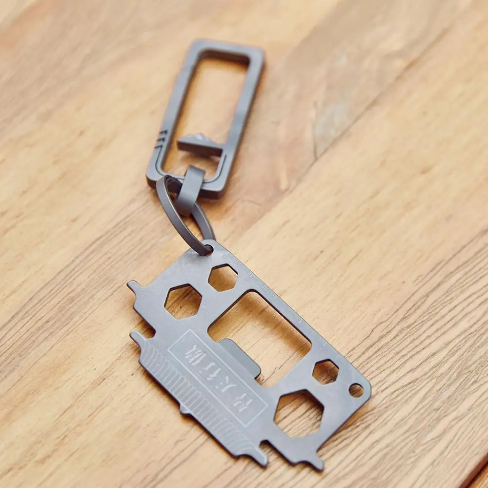 set Xiaomi mijia инструментальная карта EDC11in1 Умный брелок 3,2/3,5 мм велосипедный вынос руля ключ, дюймовый стандарт 4 угла шестигранный ключ Отвертка-открывашка линейка - Цвет: set