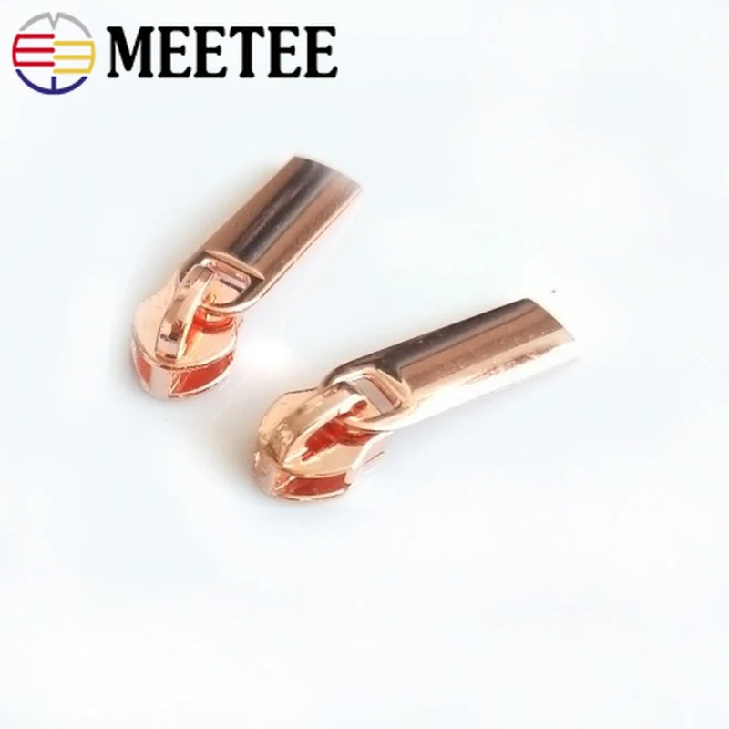 4M 5# Colored Cloth Rose Gold Teeth Plastic Coil Zippers Bag Nylon Crop Coded Zipper for Sewing DIY Zips Garment Accessories