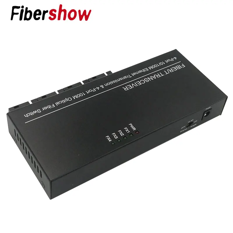 Коммутатор Ethernet 4 RJ45 SC оптический медиаконвертер одномодовый оптоволоконный