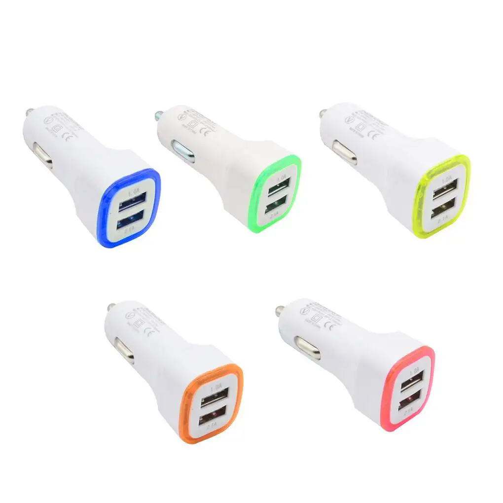 Портативное автомобильное зарядное устройство со светодиодной подсветкой и