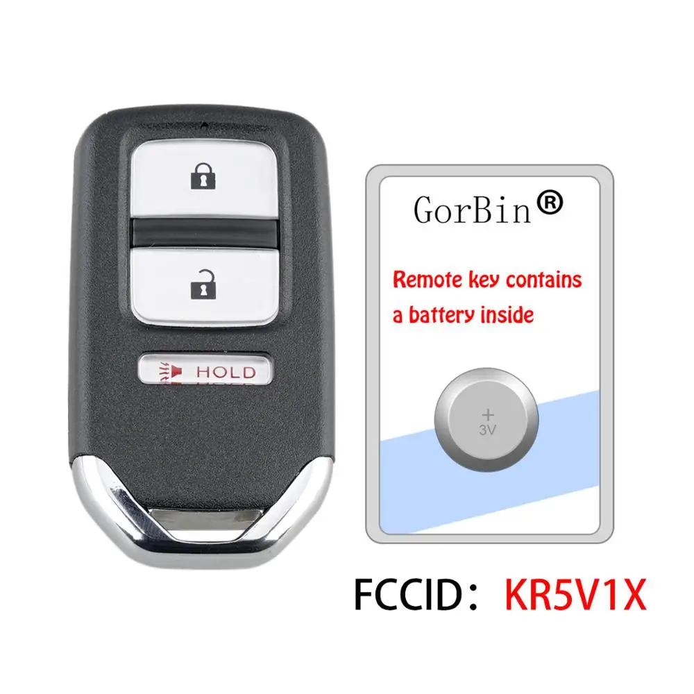 

GORBIN KR5V1X 3 Buttons Car Remote Key for Honda HR-V Crosstour Fit 313.8Mhz ID47 Chip Smart Car Key Fob