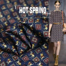 19 Новинка 114 см ширина 19 Momme бренд Печатный шелк Шармез ткань для платья тканая ткань Сделай Сам шитье Alibaba Экспресс горячая распродажа