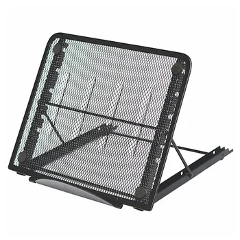 

Tablet Stand Cooling Holder Non Slip Solid Book Reading Mesh Ventilated Adjustable Height Universal Metal Hands Free Home Office