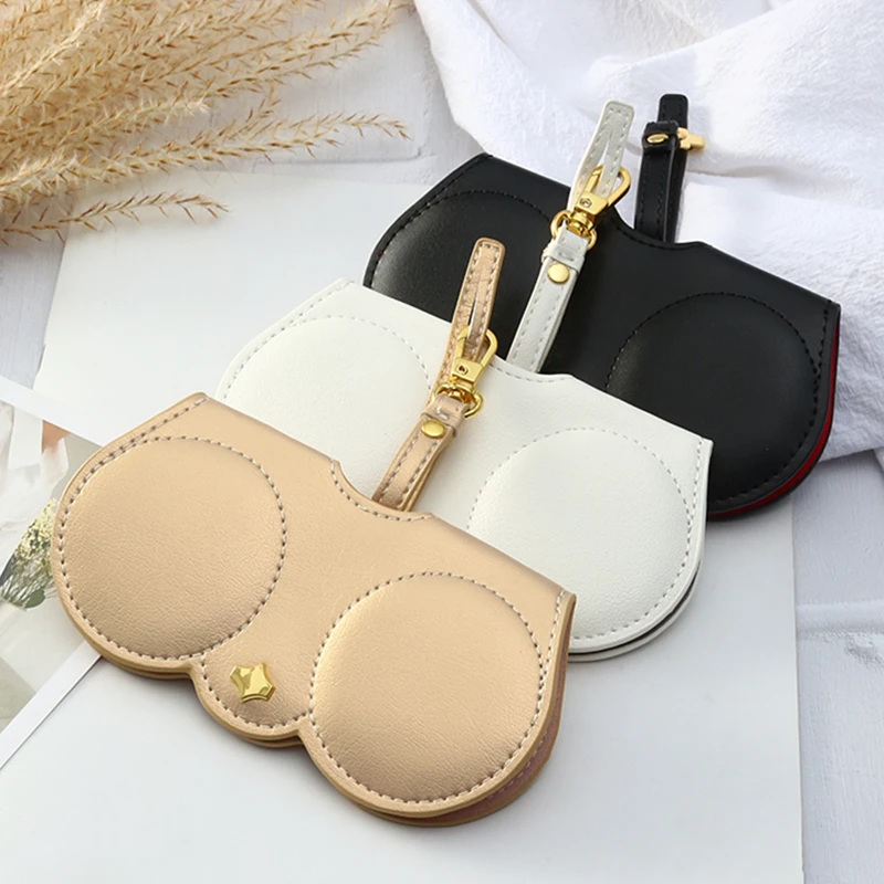 2020 Popular Serpentine Sunglasses Cases Solid color Sunglasses Bag Glasses Protective Sleeve PU Leather Glasses Case