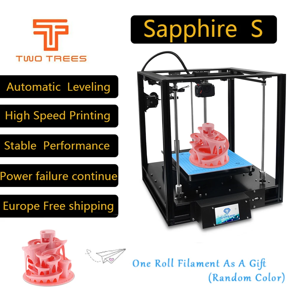 

TWO TREES 3D Printer High-precision Sapphire S CoreXY Automatic leveling Aluminium Profile Frame DIY print Kit Core XY structure