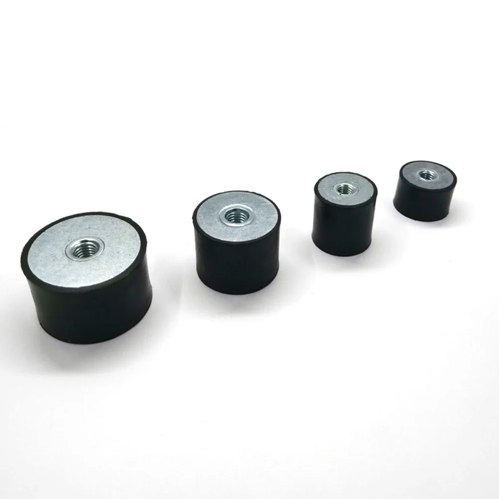 Set d'amortisseurs silencieux pour drone, tailles M6 M8 M10, posés sur une surface blanche.