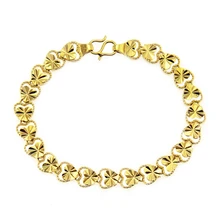 8 мм простой Гладкий персиковый браслет сердце браслет золотой толстый медный материал ледяной кристалл браслет-цепочка с фианитами 8"