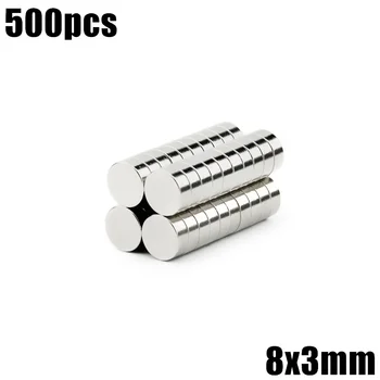 

8x3 mm Neodymium Magnet 500pcs Mini Small Magnet Strong Powerful Permanent NdFeB Super Strong Powerful Magnetic