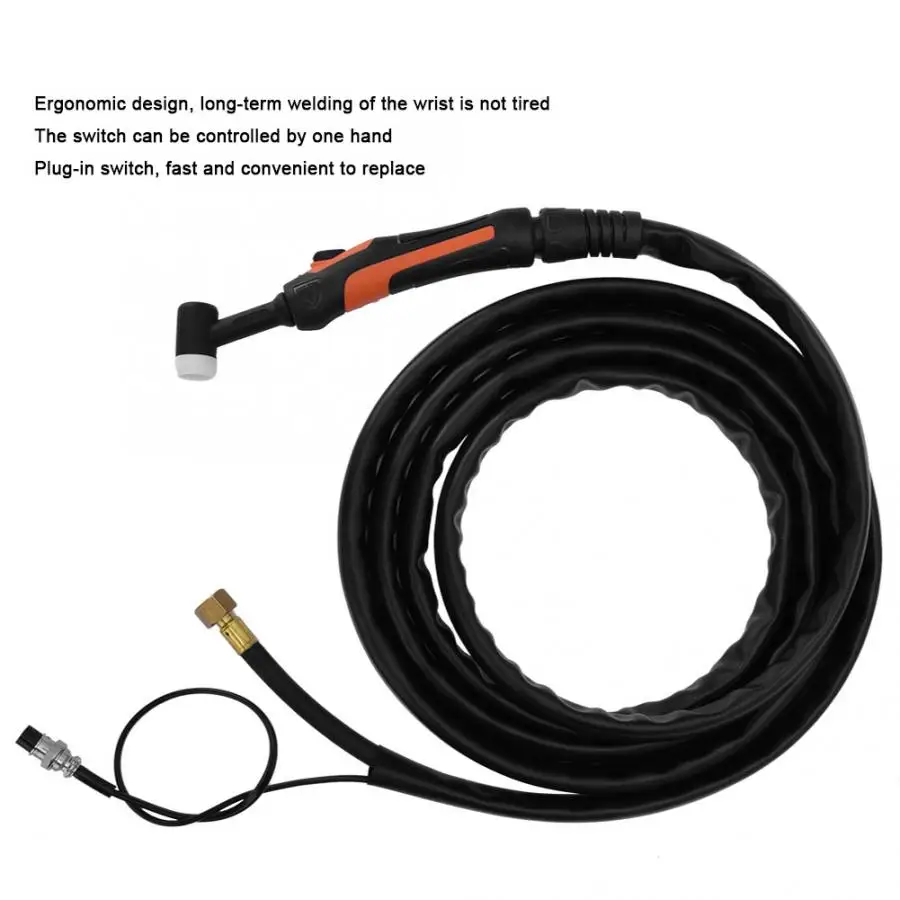 TIG-9V Switch + Valve Construction for Metal Sheel Welding Automotive with 4m Cable Air Cooling M16x1.5 Air Interface TIG Torch Head Welding Torch TIG-9V Switch + Valve Construction for Metal Sheel Welding Automotive with 4m Cable Air Cooling M16x1.5 Air Interface TIG Torch Head Welding Torch