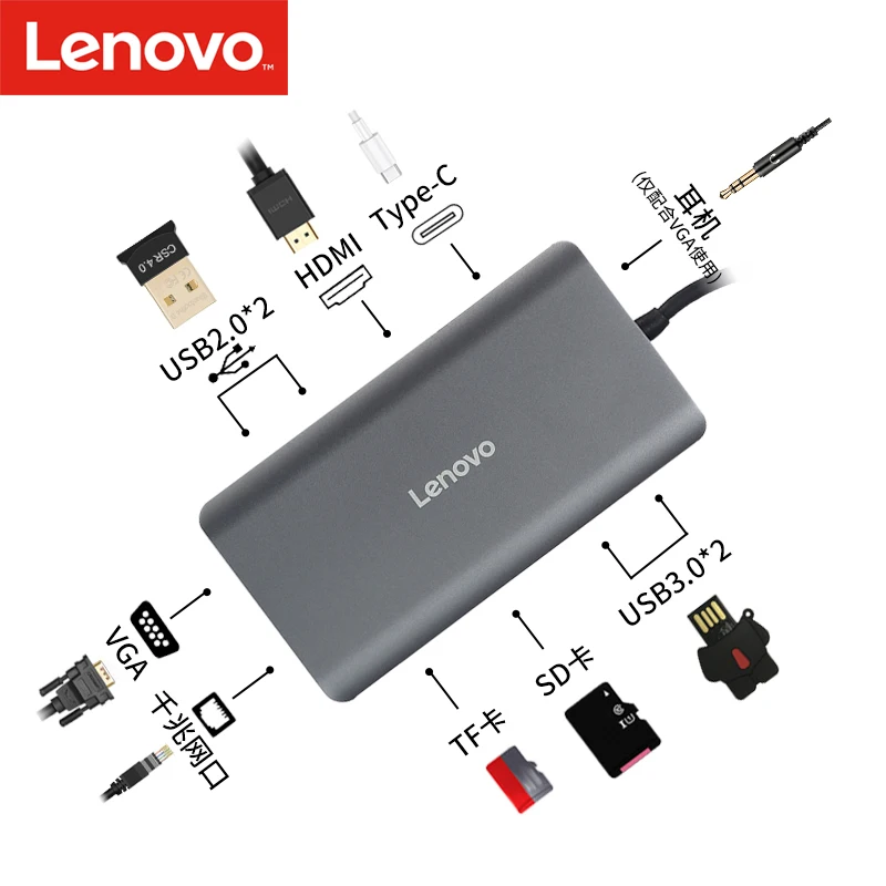 Lenovo-hub Usb tipo c para Múltiplas Entradas Conexões Usb 3.0 Adaptador Hdmi Dock para Microsoft Surface Book3 Surface Laptop3 - Imagem 3