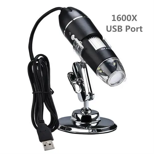 1000X/1600X Wifi/USB микроскоп цифровой микроскоп Лупа камера 8LED w/Подставка для Android IOS iPhone iPad микроскоп - Цвет: USB model 1600X