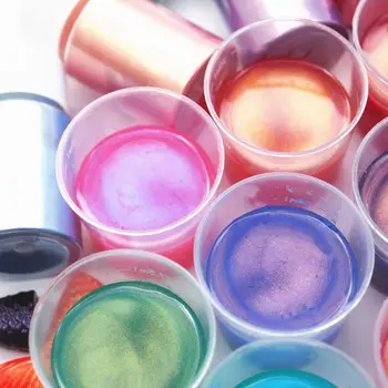 

Hot 10 Pcs Colorful Aurora Powder Dyed Polarized Powder Anti-sinking Bottom DIY Handmade Glitter Epoxy Mold Jewelry Making Mater