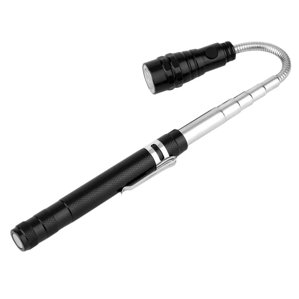 

Flexible Magnetic Telescopic 3 LED Torch Flashlight Pick Up Tool Magnet Long Reach with Hard wearing aluminum case Multifunction