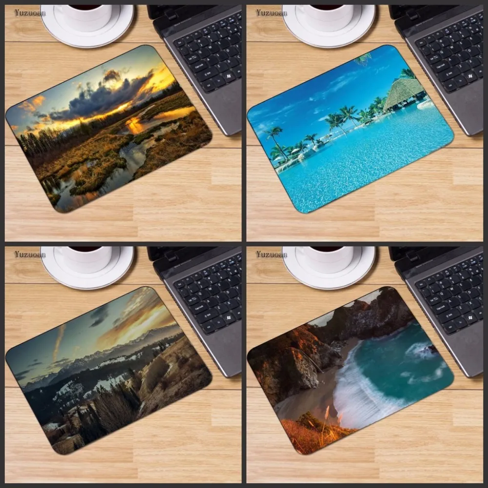 

Mairuige Cloud Sky River Gaming MousePad Computer Laptop Anime Mouse Mat Size For 25x29cm Rubber Rectangle Mousemat