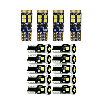 

14Pcs T10 168 Led Car Bulb 194 W5W 3030 Chipset Led Bulbs 3030 Marker Lamp W5W 192 501 12-Smd & 3SMD