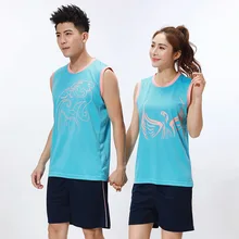 Мужской и женский тренировочный костюм для волейбола, рубашка без рукавов и шорты для бадминтона, тенниса, соревнований, тренировочная быстросохнущая спортивная одежда