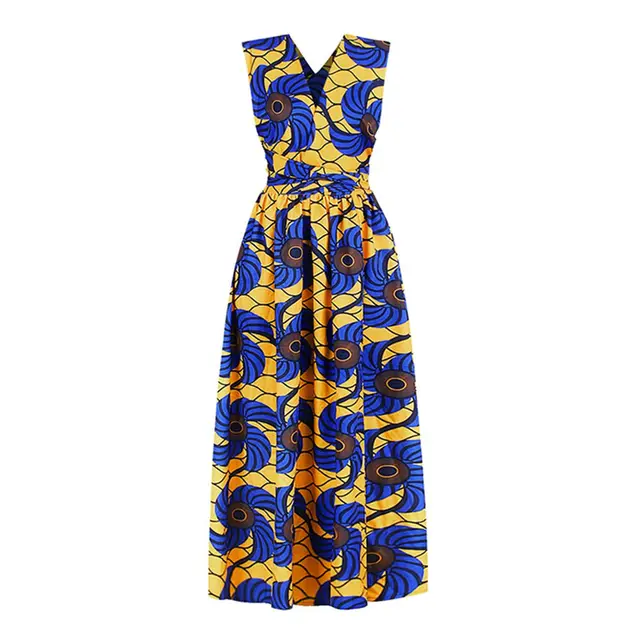Abimbola Maxi Sleeveless African Dresses - Image 4