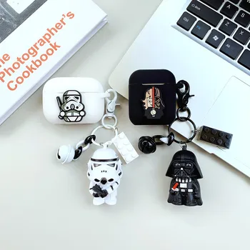 

Cool Shell Keychain Silicone Headphone Earphone case for apple airpods 1 2 3 pro Wireless Headset cover