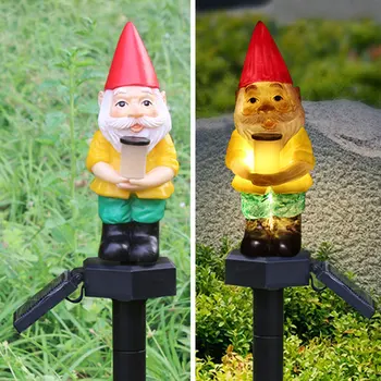 

Christmas Santa Claus Solar Powered Garden Lights Stake Lights Waterproof Outdoor Lawn Patio Yard Garden Light For Home Decor