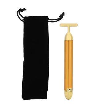 

24K Gold Face Massage Stick Electric Face Lifting Firming Slimming Massage Tool Electric Face Massager