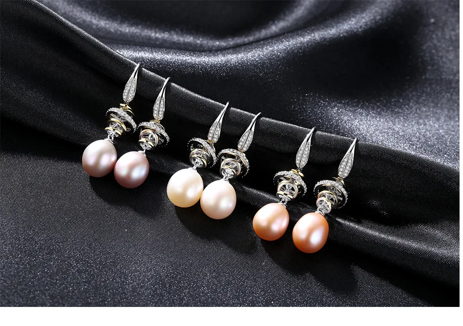 

Freshwater Pearl Women's Earrings S925 Sterling Silver Pearl Earrings Earrings LBM24