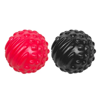 

2pcs Pu Foam Bump Fascia Ball Muscle Relaxation Fitness Massage Ball Waterproof - Red & Black