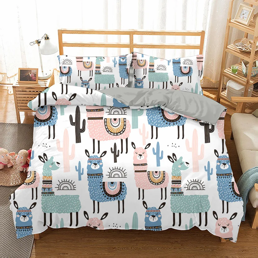 King size bedding set  3D Digital Printing Quilt Cover Three Piece  Bedding set  Comforter bedding sets